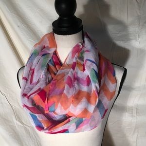 Hand finished pattern Infinity scarf